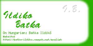 ildiko batka business card